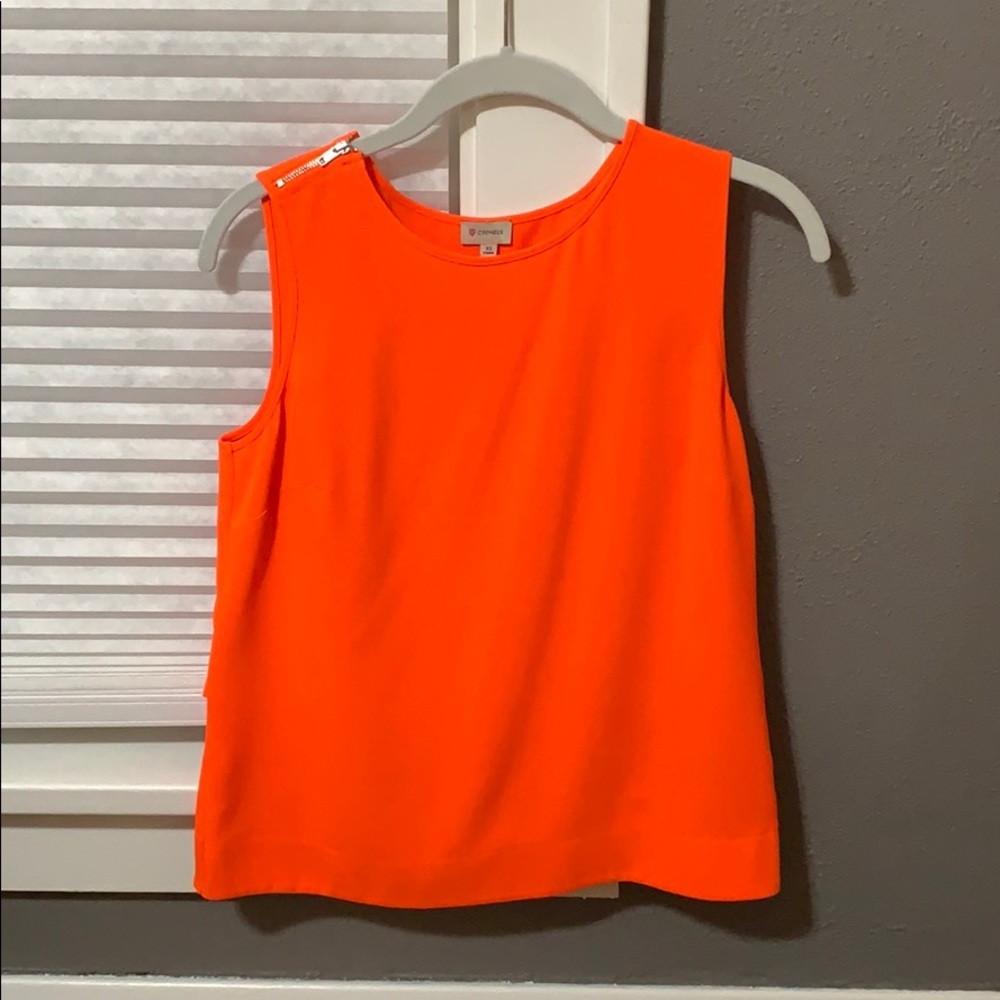 Women’s XS Cremieux Orange Sleeveless Top